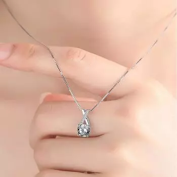 Onevan Trendy 925 Sterling Silver Aaa Zircon Fine Jewelry Geometric Stripe Cushion Collars Simple Gift For Women Nk023