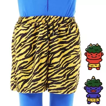 Oni Bean Oni Elastic Fancy Dress Up Unisex [iinoo] Брюки, Тигр, Сэцубун, Метание, Косплей, Убийство, Талия, Платье, Костюм,