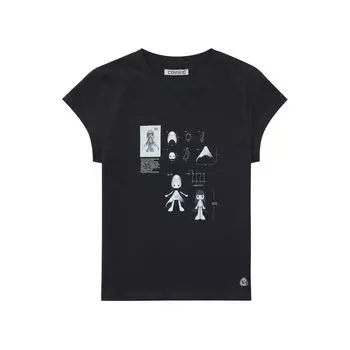 Oni Coyseio Print Same Style Silm T-shirt Short Sleeve In Stock, dark blue S