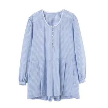 Oni Ins Spring round Collar, Blue Pinstripe Lace Blue Stripe S