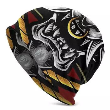Oni Japan Samurai Demon Skullies Шапочки Oni Samurai Японская вязаная шапка Зимние теплые шапки с капюшоном Уличная лыжная шапка One Size