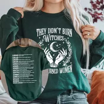 Они не сжигали ведьм феминистская толстовка Pro Choice Shirt ведьмовская феминистская толстовка с капюшоном женская толстовка с капюшоном для расширения прав и возможностей уличная одежда Топ S серый