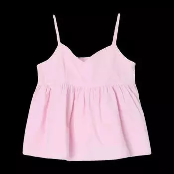 Oni South Korea Ins Pink V-neck Sleeveless Camisole Girl powder One size