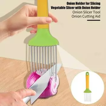 Держатель для лука, слайсер, инструмент для размягчения мяса, нож из нержавеющей стали для нарезки и хранения картофеля, киви, авокадо, помидоров, овощей, эффективный кухонный гаджет