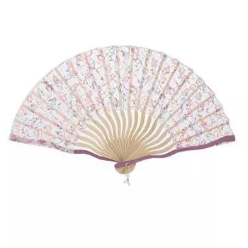 Onishi Fan Ripple Wave Bone Lace Fan 21cm Purple [Ken Manufacturer] Women s 52-408