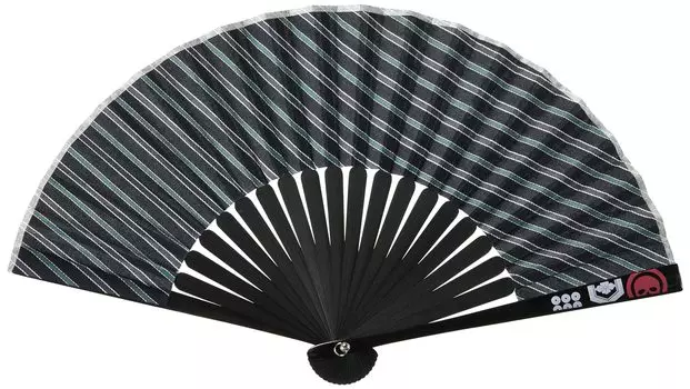 Onishi Ken производитель веер ребристая печать веер 18 см череп гребень Ripple 66-132