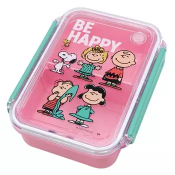 Onishi Ken Seihan PEANUTS Lunch Box BE HAPPY Size Approx. W16.1 D12.4 H4.9 SLL-1501