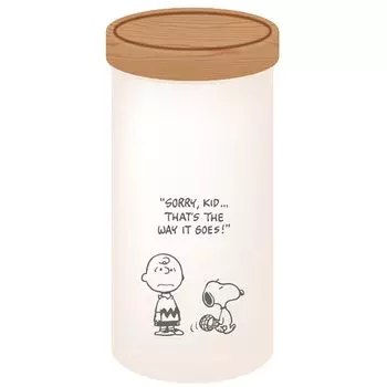 Onishi Ken Seihan PEANUTS Snoopy Нержавеющая сталь x СЛОНОВАЯ КОСТЬ Канистра, Слоновая кость, 8.3 В16см, PG-2500