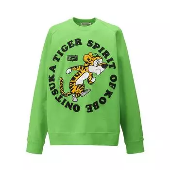 Onitsuka Tiger Cartoon Anime Letter Pattern American Style Sweatshirt Design Casual Round Neck Pullover Long Sleeve Sweatshirt 2183B180-301 M