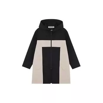 Onitsuka Tiger Цветной блок Повседневный Худи Ветровка Мужская Верхняя одежда Черный Верблюжий 2181A679-001 M