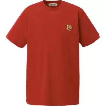 ONITSUKA TIGER Модная удобная футболка-пуловер с круглым вырезом и коротким рукавом унисекс, красная 2183B030-600 M