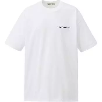 ONITSUKA TIGER Футболка с графическим принтом, круглый вырез, короткий рукав, унисекс, топы, белый цвет 2183B041-100 M