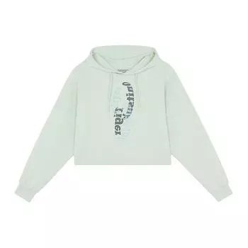 ONITSUKA TIGER Худи свободного кроя с принтом букв для женщин, худи светло-зеленый 2182A823-300 M