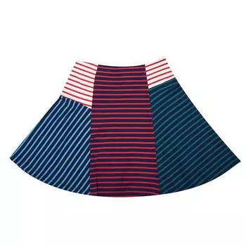 Onitsuka Tiger, классическая модная полосатая лоскутная повседневная юбка в стиле ретро, женские разноцветные брюки 2182A102-807 S