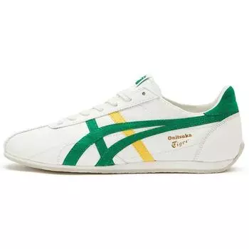 ONITSUKA TIGER Легкие амортизирующие нескользящие повседневные кроссовки Runspark унисекс белые зеленые желтые 1183B698-101