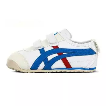 Onitsuka Tiger Mexico 66 Baja TS Белые королевские синие детские кроссовки C4D4L-0143
