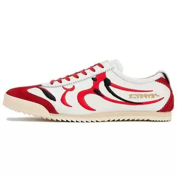 Onitsuka Tiger Mexico 66 Deluxe Kumadori - белые классические красные мужские кроссовки 1181A370-100 40.5