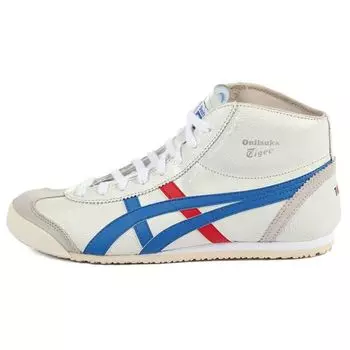 Onitsuka Tiger Mexico Mid Runner Белые Синие Красные Кроссовки Унисекс DL409-0142