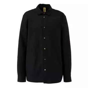 Onitsuka Tiger однотонная повседневная удобная свободная дышащая рубашка поло с длинным рукавом унисекс черная 2183B400-001 S