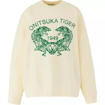 ONITSUKA TIGER Осень-зима 24 свитер Top Series Logo круглый вырез пуловер с длинным рукавом толстовка унисекс толстовка Off-White 2183B406-700 XS
