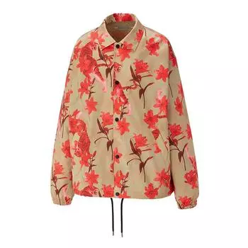 Onitsuka Tiger Повседневная теплая куртка с длинным рукавом с принтом Куртки унисекс Светло-бежевый красный 2183B315-250 M