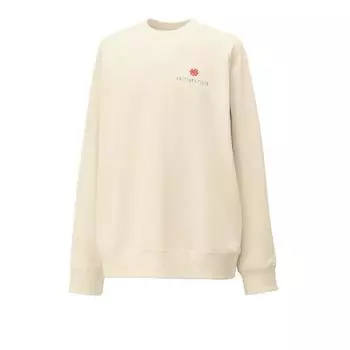 ONITSUKA TIGER Пуловер с круглым вырезом, теплая толстовка унисекс, цвет белый 2183B344-700 XL