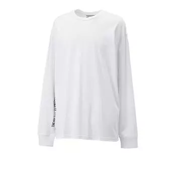 ONITSUKA TIGER Круглый вырез дышащий свитер длинный рукав футболка унисекс топы белый 2183B305-100 L