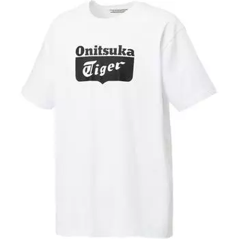 Onitsuka Tiger Round Neck Sports Regular Short Sleeve T-Shirt Unisex Tops White Black 2183B173-101