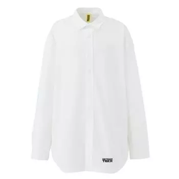 ONITSUKA TIGER Рубашка свободного покроя с простым воротником и длинным рукавом, рубашки унисекс, серая 2183B401-100 L