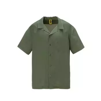 Onitsuka Tiger Solid Color Polo Shirt Men Shirts Army-Green 2181A887-300