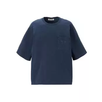 Onitsuka Tiger SS25 Fashion Round Neck Pullover Short Sleeve T-Shirt Unisex T-Shirt Blue 2183B439-401 S