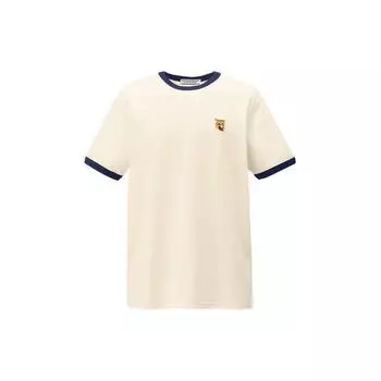 ONITSUKA TIGER Удобная и универсальная футболка с круглым вырезом, цветным принтом логотипа и короткими рукавами, с приспущенными плечами 2183B199-700 L