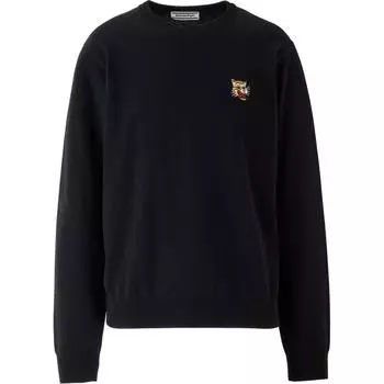 ONITSUKA TIGER Вязаный топ с круглым вырезом, удобный модный свитер унисекс, черный 2183B396-001 S