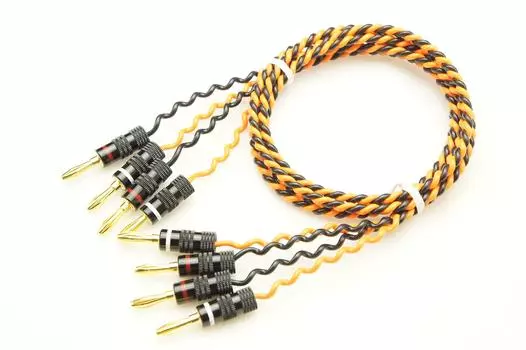 ONKODO 9497 Комплект из 2 акустических кабелей с банановым штекером (0.5м)