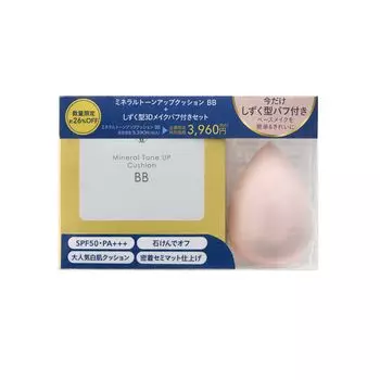 ONLY MINERALS Tone Up Cushion BB Drop Shape 3D Makeup Puff Set 11 г SPF50 Ceramide +