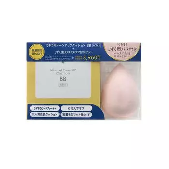 ONLY MINERALS Tone Up Cushion BB Refill + Drop Shape 3D Makeup Puff Set 11 г SPF50 Ceramide