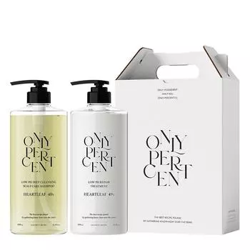 Only Percent Houttuynia cordata 40 Shampoo 1000ml + 49 Treatment 1000ml gift set, 1 set