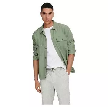 Only & Sons Long Sleeve Kennet Life Linen overshirt M