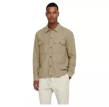 Only & Sons Long Sleeve Kennet Life Linen overshirt XL