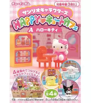 Оноэман Персонажи Sanrio HAPPY Милое Кафе 8 штук Конфеты и жевательная резинка