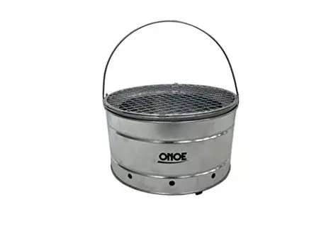 Onoe MTK-245 Round Tabletop Stove, Campfire Stand, Camping Equipment, Barbecue, Grill, BBQ Stove, 7-Wheel Tabletop