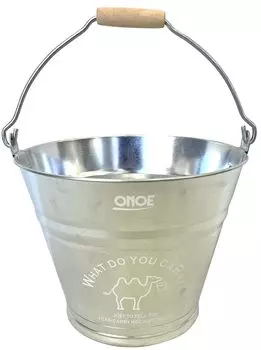 Onoe Seisakusho Illustrated Bucket 1 White Liter Gardening Disaster Prevention Diameter x Bottom Diameter x Depth Made in (ONOE) No. [6 Supplies,