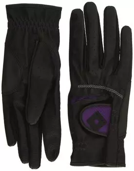 ONOFF женские перчатки черный x фиолетовый 21 см BLK21 (обе руки) ОГ7321-02