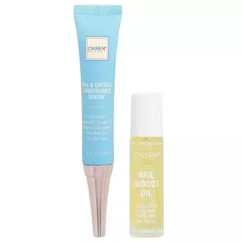 Onsen Secret, сыворотка-кондиционер для ногтей и кутикулы и масло для восстановления ногтей, 2 вида