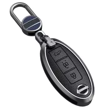ontto Compatible with Nissan, Smart Key Case, Key Cover, No Screws, Stylish, Compatible with Nissan Serena, March Note, Cube, Elgrand, Skyline, Diana,