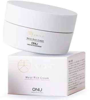 ONU Moist Rich Cream Увлажняющий крем для лица 50 г Мягкий ингредиент для кожи Следующее поколение Эмульсия для ухода за старением Сухие мелкие морщины Грубая кожа Высоко
