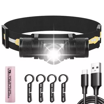 ONUEMP Headlight, перезаряжаемый и совместимый, легкий, яркий, 500 люмен, герметичный водонепроницаемый светодиодный Headlight, работает от 5 до 100 часов, водонепроницаемый и