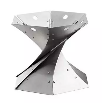 onway Torch Fire Stand S Компактная подставка для костра с одним действием и сумкой для хранения Удобна для кемпинга и приготовления пищи на открытом воздухе OW-3833-S серебряный