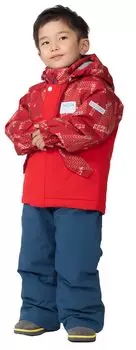 [Onyon] Лыжный костюм RES57002 Детский слитный костюм КРАСНЫЙ x Т.СИНИЙ 110