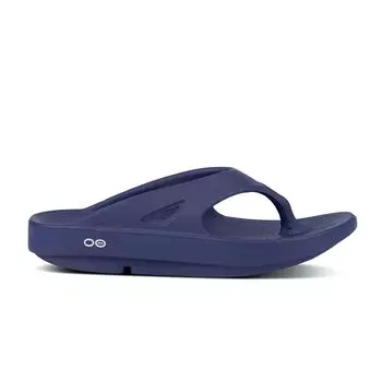 OOFOS Uni OOriginal Post Run Sports Recovery Flip 5 - - Flops, Navy, тёмно-синий